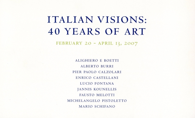 Italian Visions: 40 Years of Art