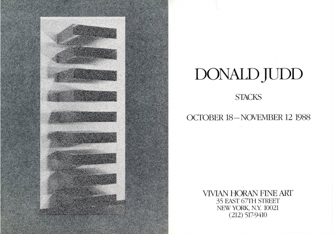 Donald Judd: Stacks