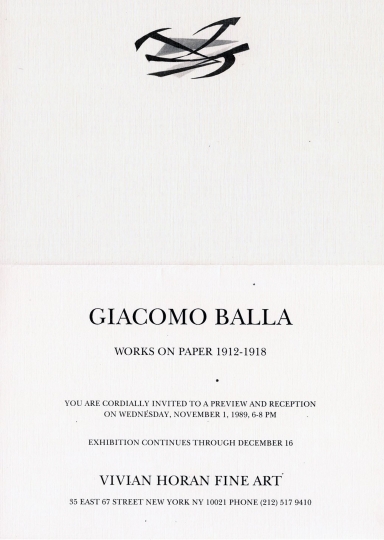 Giacomo Balla: Works on Paper 1912 - 1918